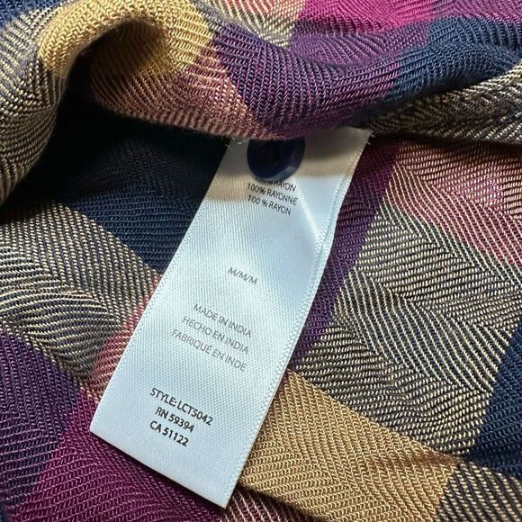 beachlunchlounge Plaid Button Down Shirt - Navy, Burgundy, Tan - Picture 4 of 12